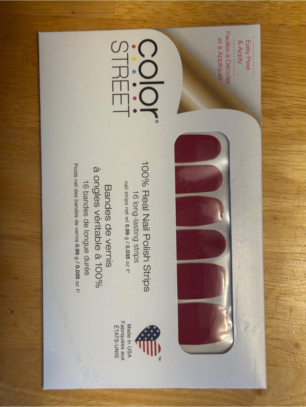 Color Street Real Nail Polish Strips Beijing Beauty - Red
